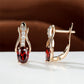 GARNET | CHAMPAGNE GOLD EAR CLIPS