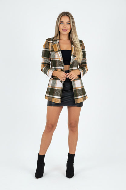HELENE | BRUSHED SUIT COLLAR COAT
