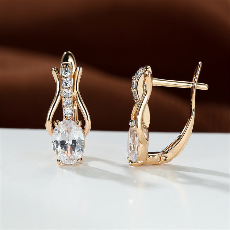 GARNET | CHAMPAGNE GOLD EAR CLIPS