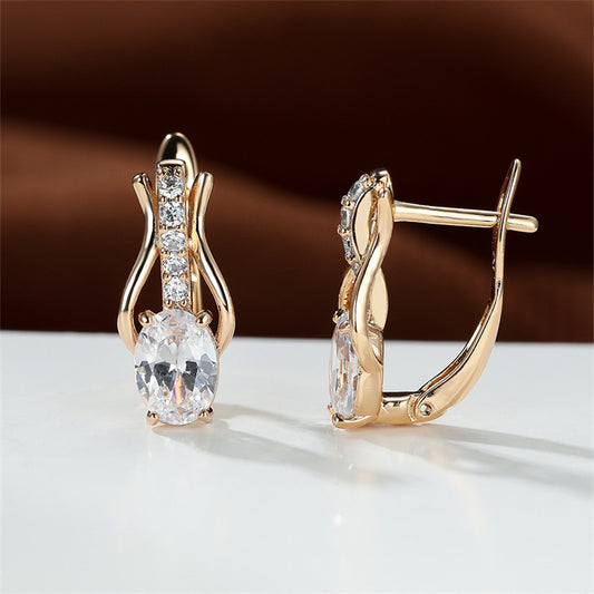 GARNET | CHAMPAGNE GOLD EAR CLIPS