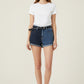 KIRA | TWO-TONE DENIM SHORTS