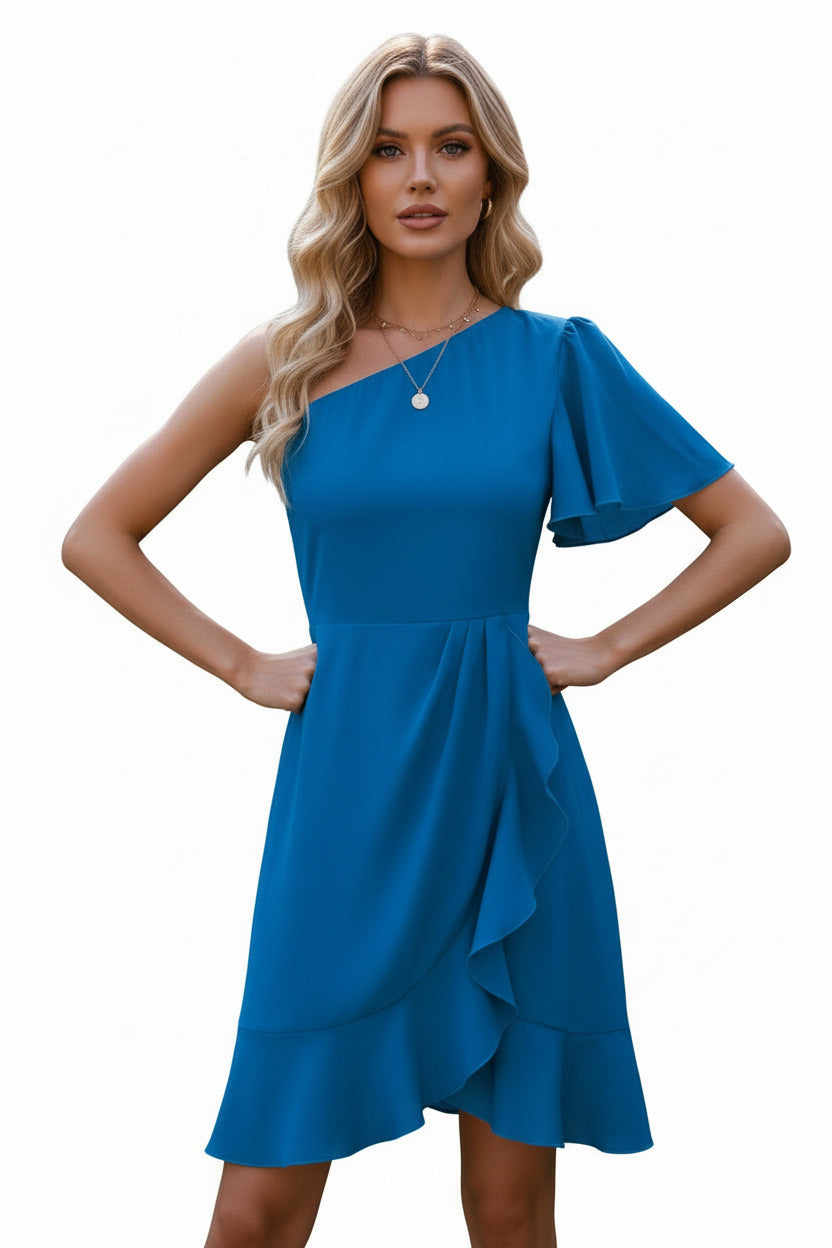 SELENA | OFF-SHOULDER RUFFLE DRESS