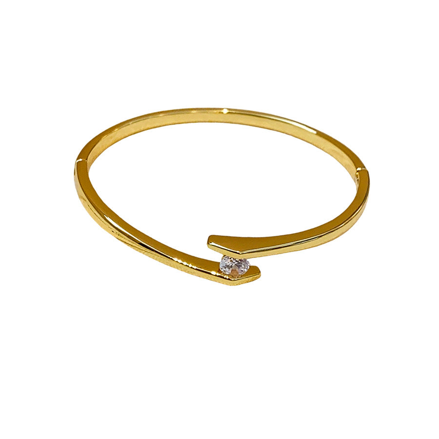 ROUND | GOLD ZIRCONIA ROUND BRACELET