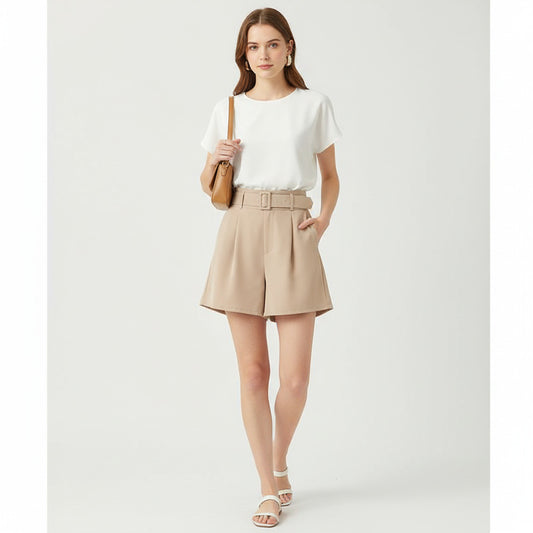 IVY | CLASSIC BELTED SUIT SHORTS