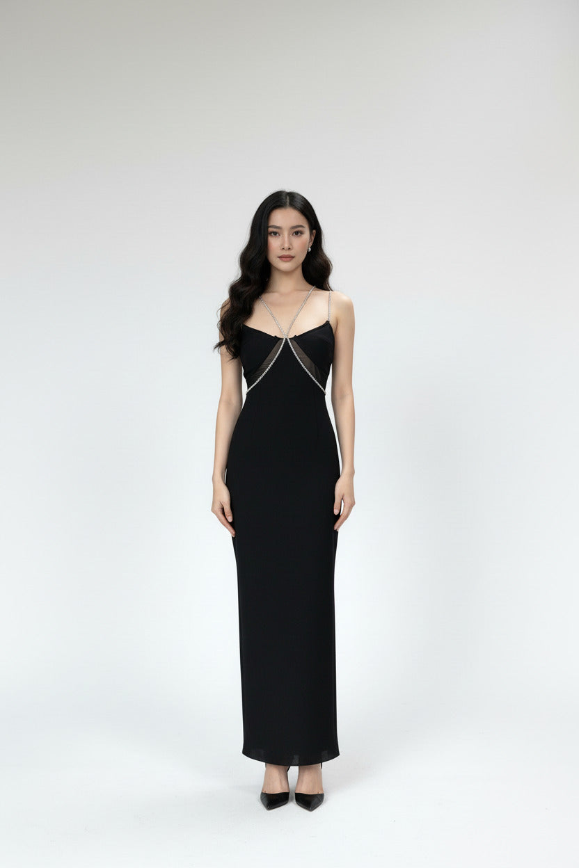 CÉLESTE | CRYSTAL TULLE GOWN