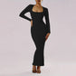 NADINE | SQUARE NECK SHEATH DRESS