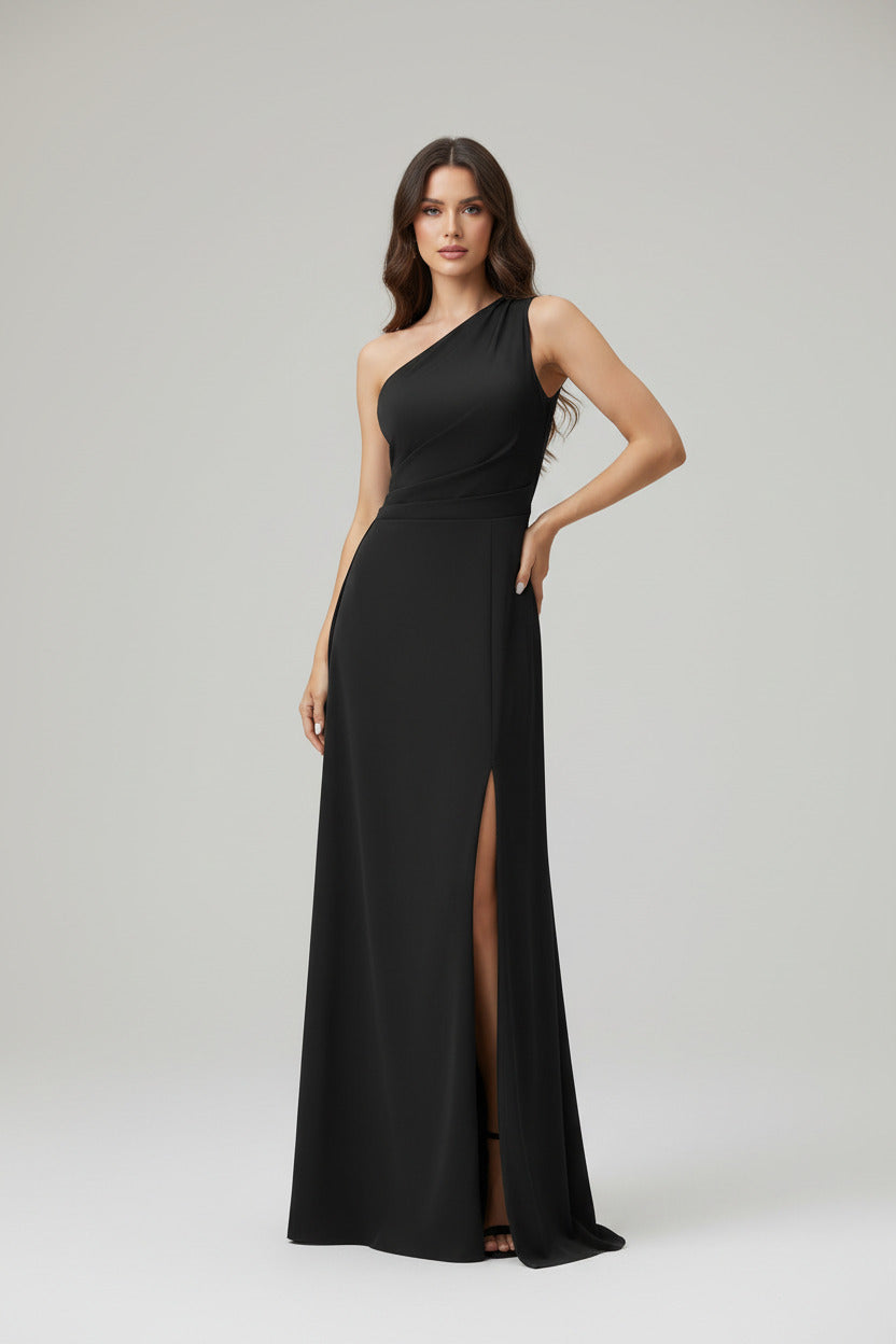 SIDONIE | ASYMMETRIC SHOULDER DRESS