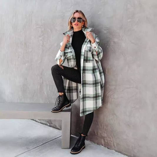 FLORA | PLAID FLANNEL LONGCOAT