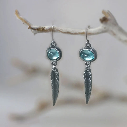 FEATHER | OPAL FEATHER DROP EARRINGS