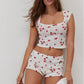 AMÉLIE | KNITTED STRAWBERRY JACQUARD SET