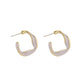 CURVE | C-SHAPE GEOMETRIC DROP EARRINGS