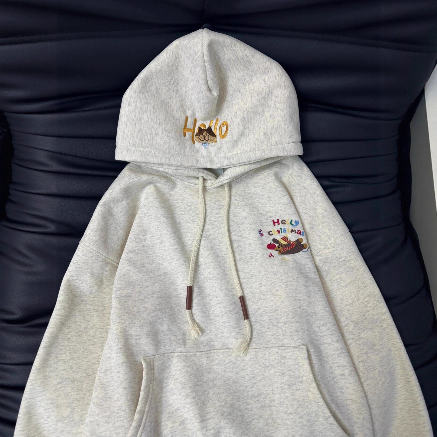 VIENNA | DACHSHUND EMBROIDERED LUXE HOODIE