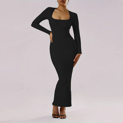 NADINE | SQUARE NECK SHEATH DRESS