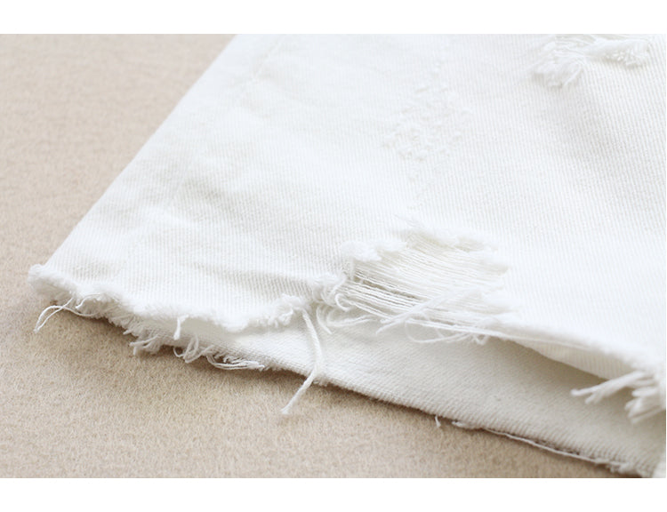 BLAIR | RIPPED DENIM MINI SKIRT