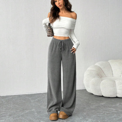 SOLÈNE | TIE-WAIST WIDE-LEG PANTS