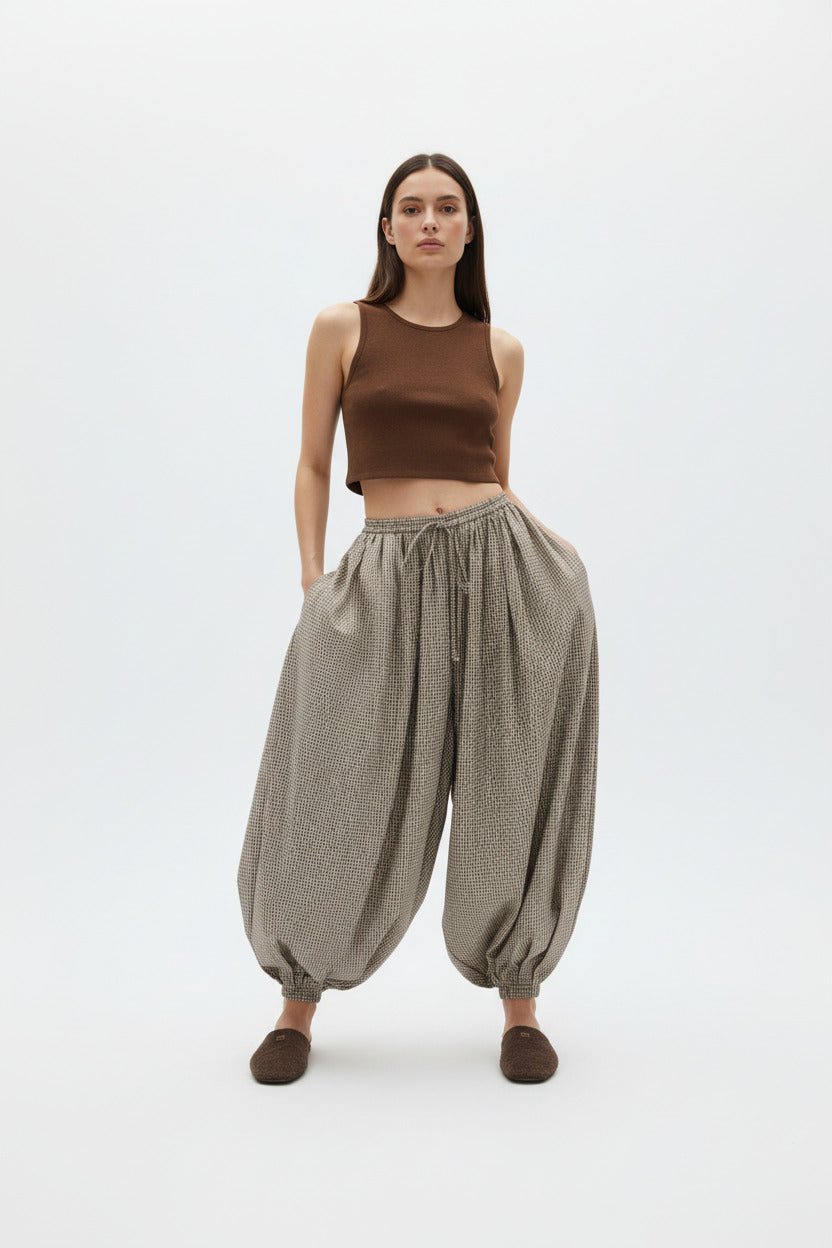 MARGOT | RETRO PLAID WIDE-LEG