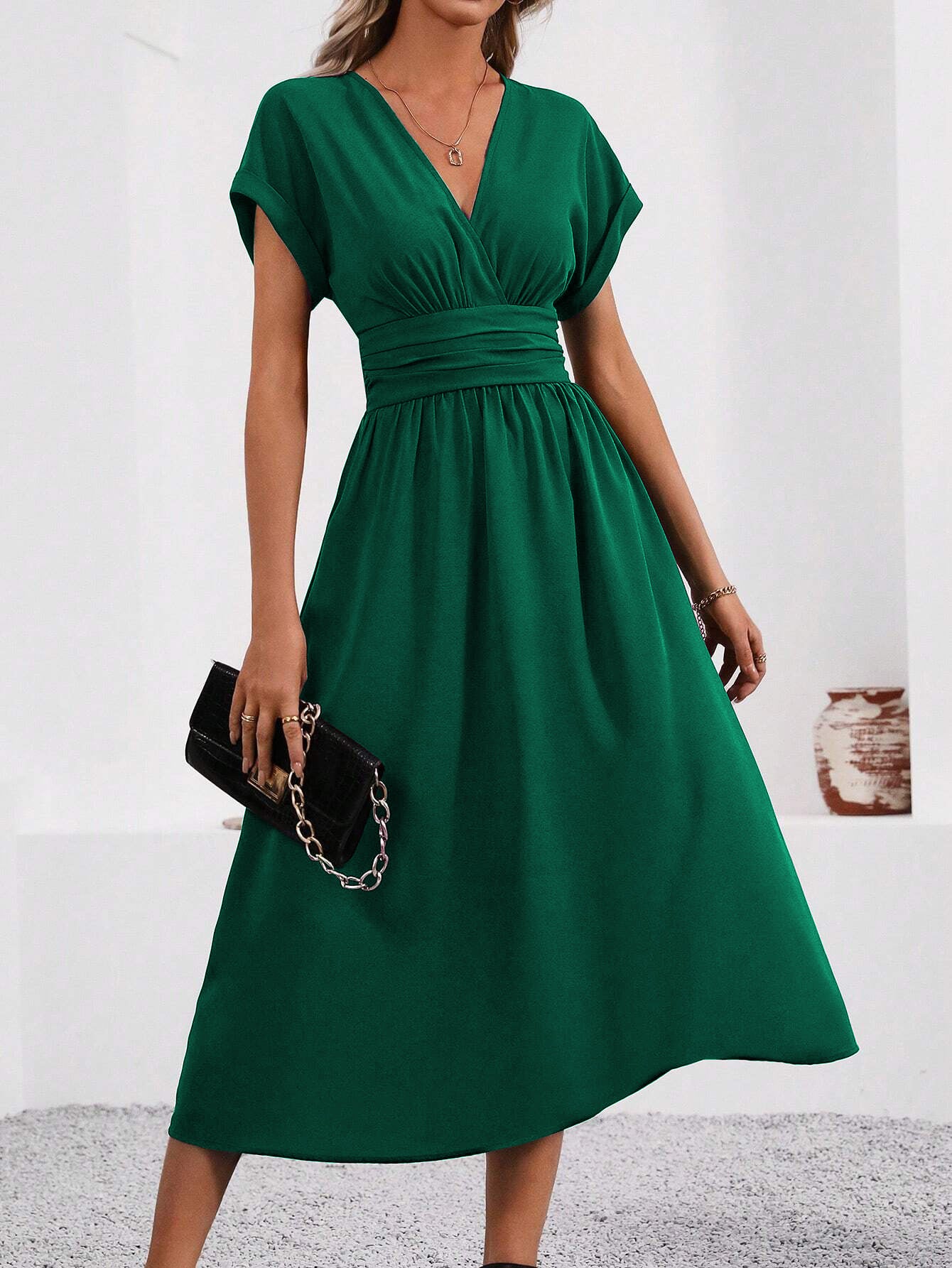ELISE | CINCHED WAIST MIDI