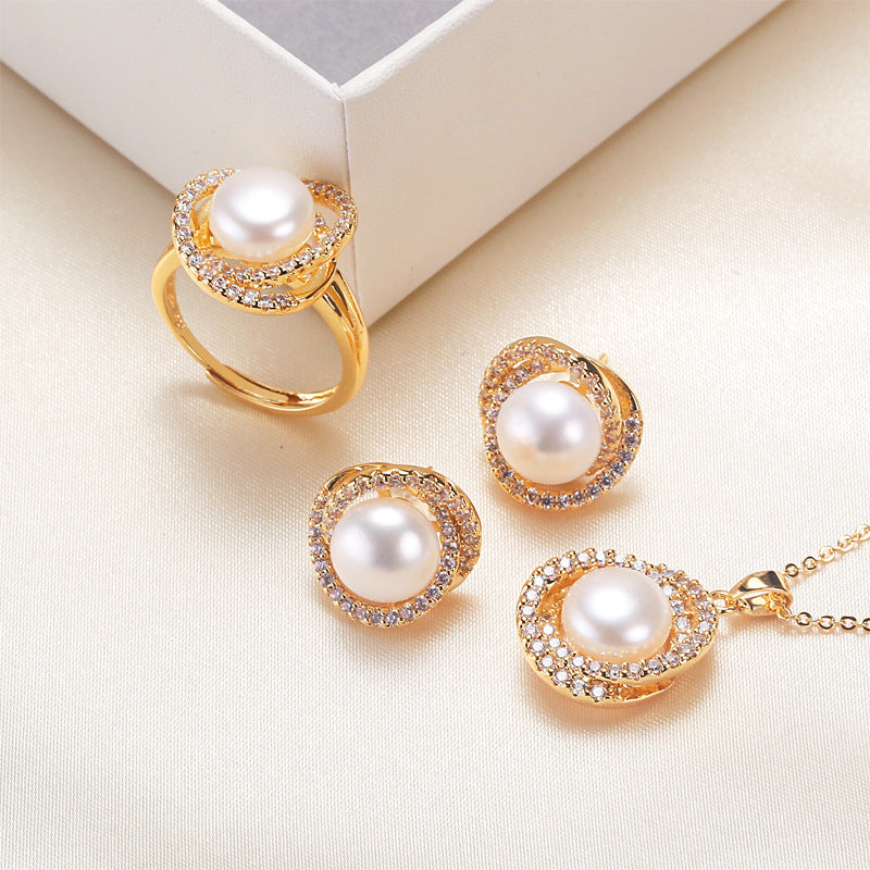 NOVA | PEARL TRIO JEWELRY SET