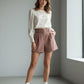 IVY | CLASSIC BELTED SUIT SHORTS
