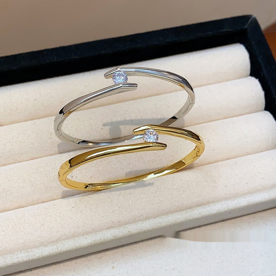 ROUND | GOLD ZIRCONIA ROUND BRACELET