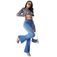 MARLOWE | HIGH-WAIST FLARED DENIM