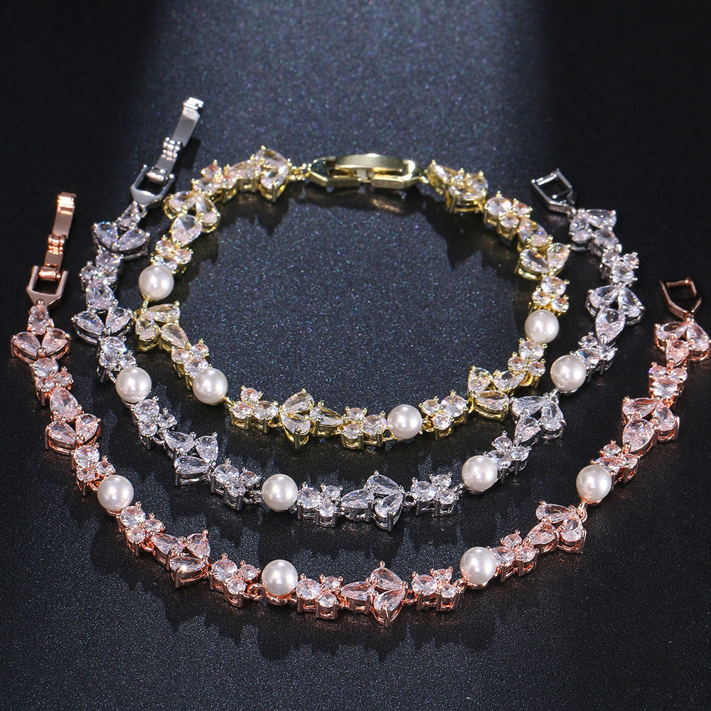 EURO | PEARL ZIRCON LUXURY BRACELET