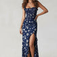 VERA | RUFFLE SLIT SLIP DRESS