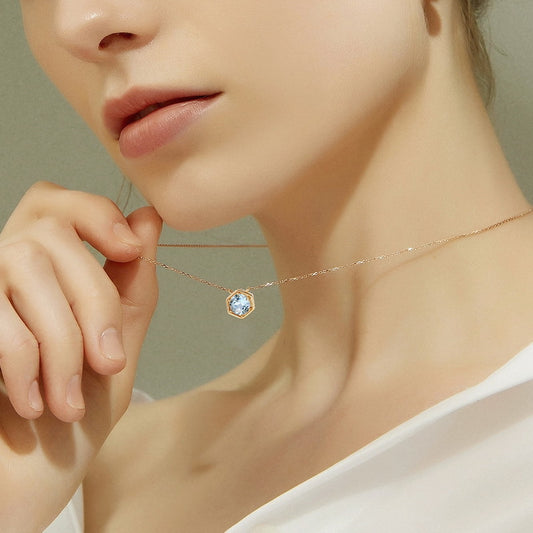 CLARA | BIRTHSTONE GOLD PENDANT