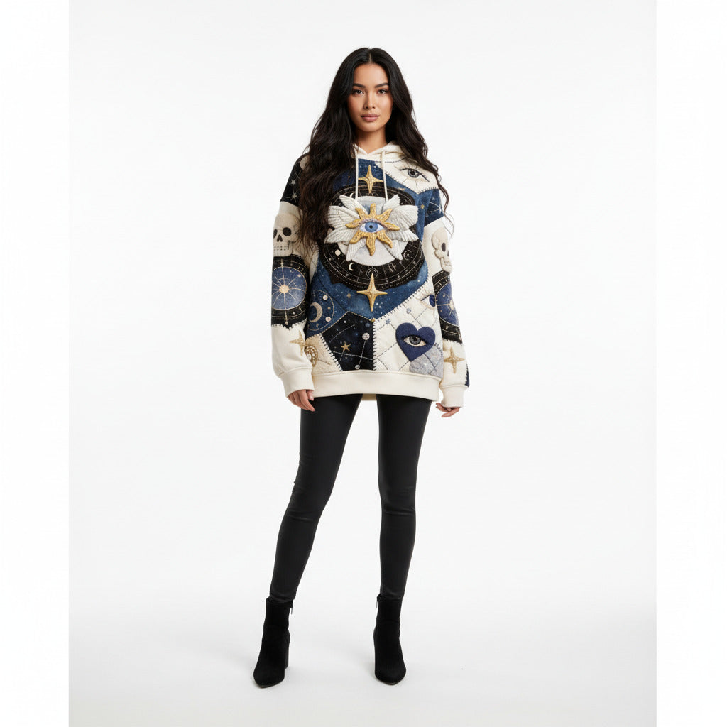 DUSK | SLOUCHY PRINT SWEATER
