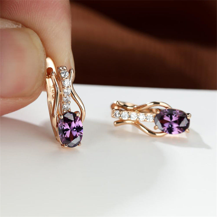 GARNET | CHAMPAGNE GOLD EAR CLIPS