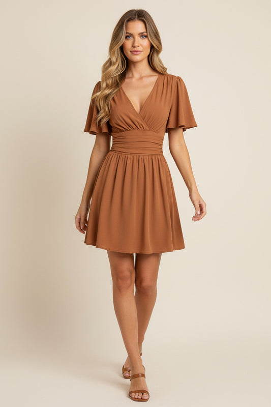 VIVI | BUTTERFLY SLEEVE DRESS