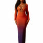 TALIA | GRADIENT LACE BACKLESS DRESS