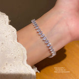 OVAL | ZIRCON OVAL CLASP BRACELET