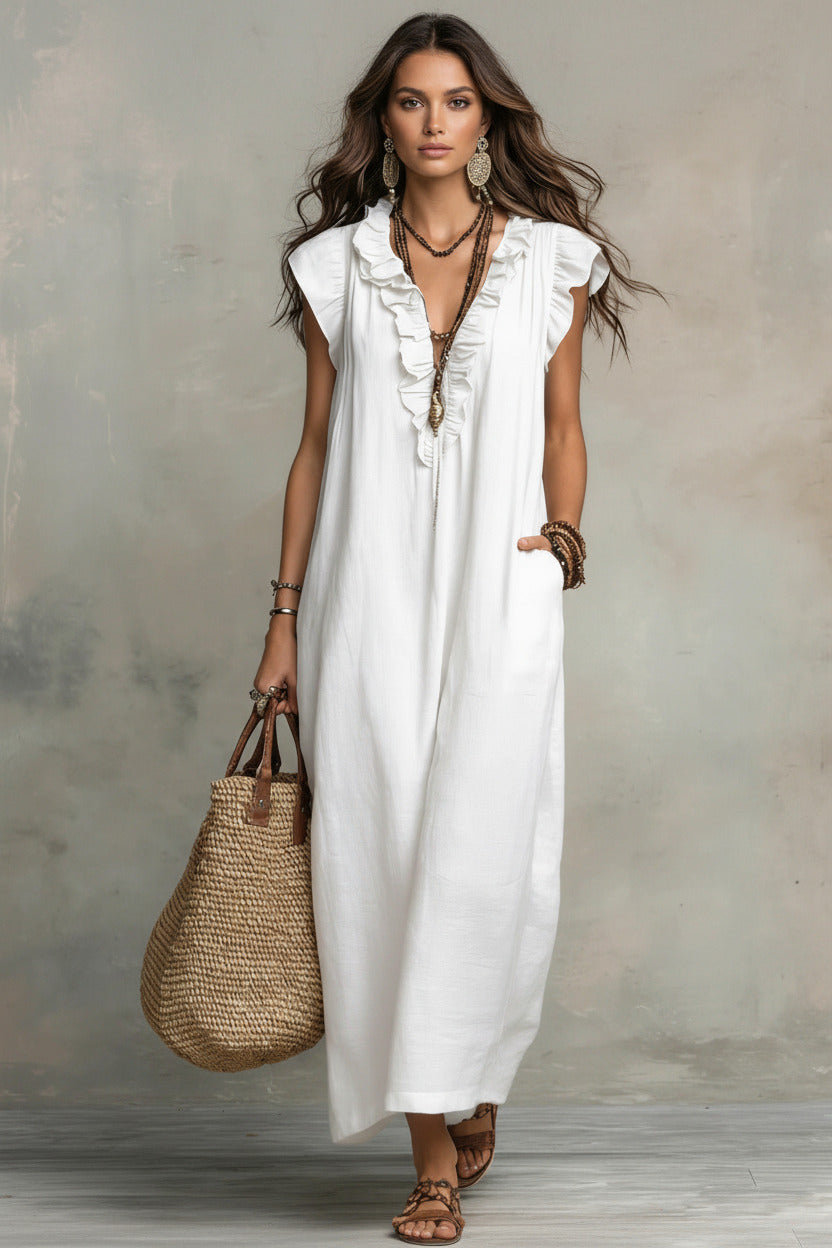 PETRA | POCKET RUFFLE DRESS