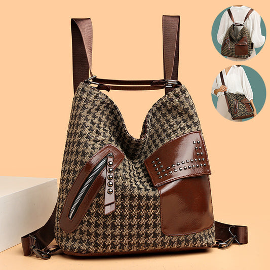 ELISE | HOUNDSTOOTH BACKPACK