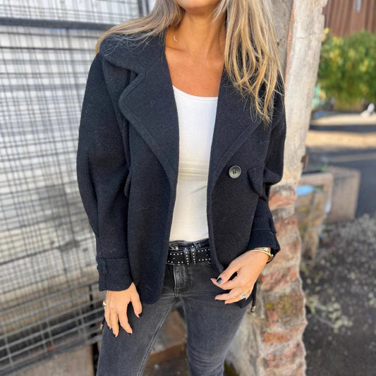 MILA | LAPEL WOOLEN COAT