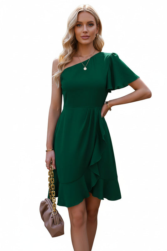 SELENA | OFF-SHOULDER RUFFLE DRESS