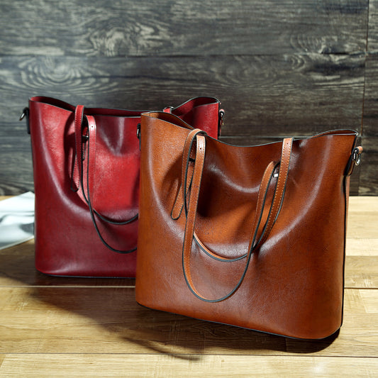 WAX | OIL WAX LEATHER MESSENGER TOTE