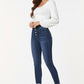 INES | CONTRAST CROPPED JEANS
