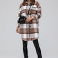 ODETTE | PLAID PRINT WOOL COAT