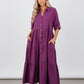 CÉLINA | BUTTON-UP LONG SLEEVE DRESS