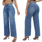 JADE | RIPPED WIDE-LEG JEANS