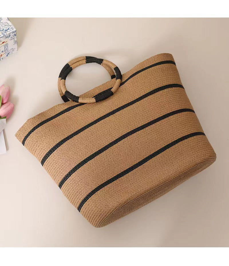 BEACH | WOVEN ROUND BEACH BAG