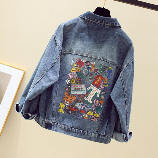 LUCIE | PRINTED DENIM JACKET