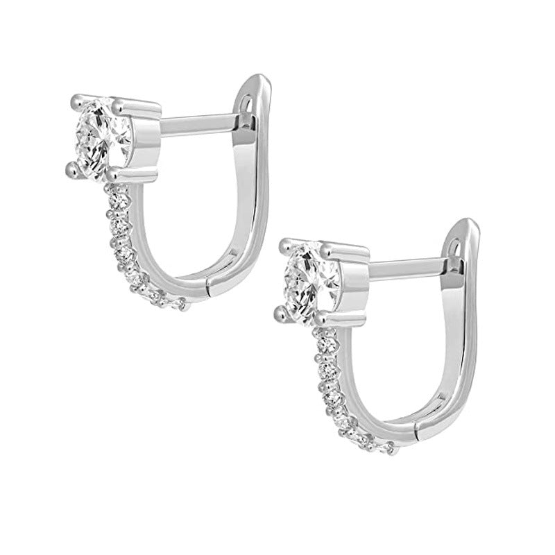 HORSE | HORSESHOE DIAMOND EAR CLIPS