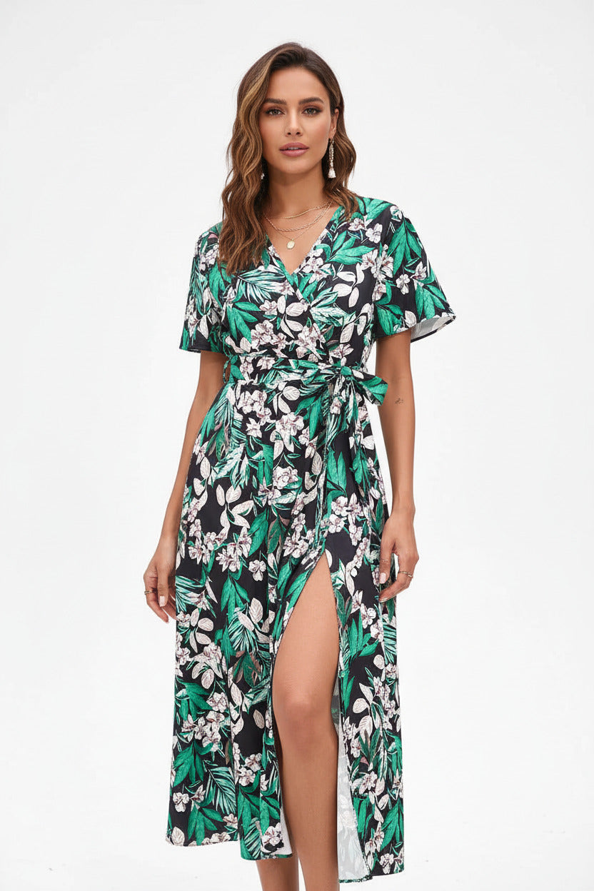 NADIA | FLORAL SLIT MIDI
