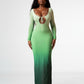 TALIA | GRADIENT LACE BACKLESS DRESS