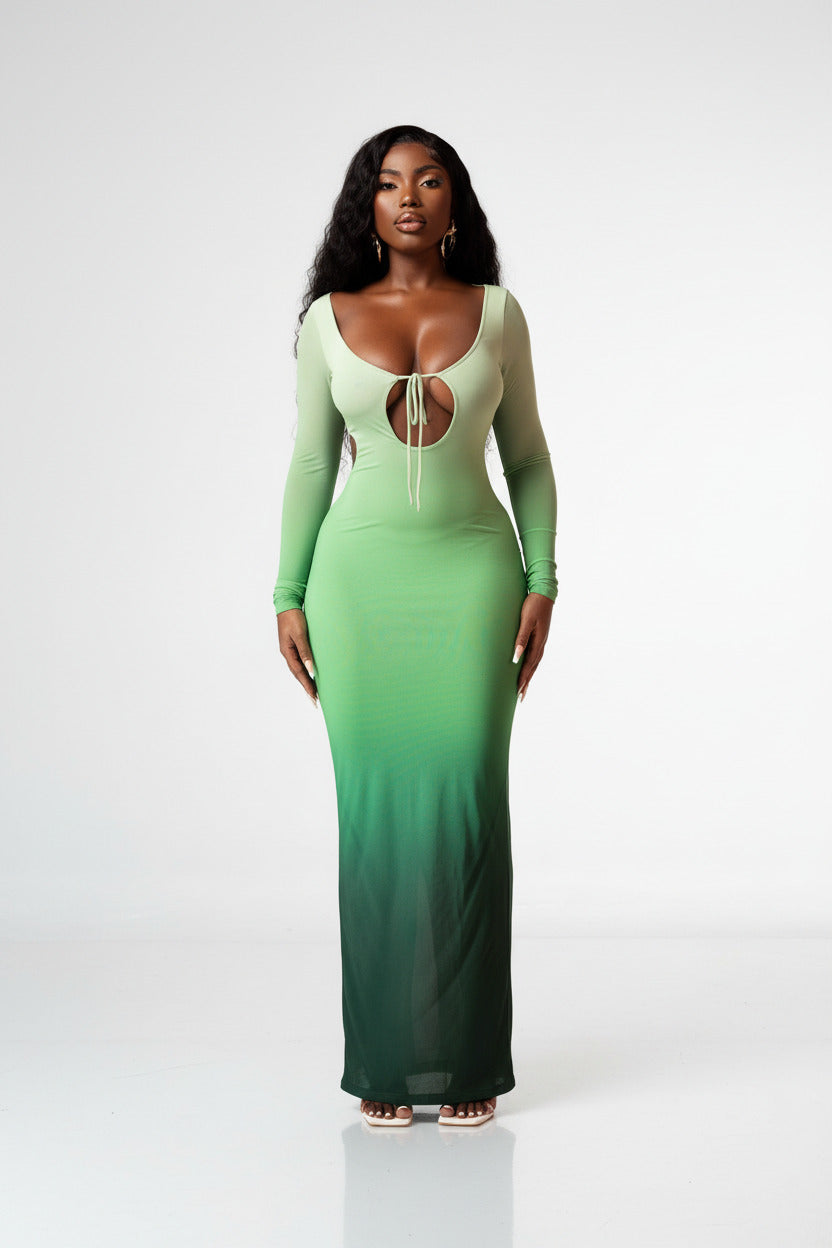 TALIA | GRADIENT LACE BACKLESS DRESS