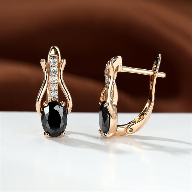 GARNET | CHAMPAGNE GOLD EAR CLIPS