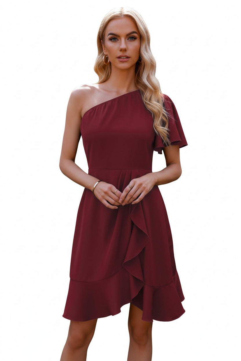 SELENA | OFF-SHOULDER RUFFLE DRESS